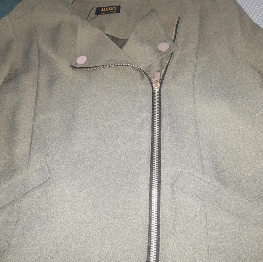 Khaki fitted jacket - Picture 4 of 5